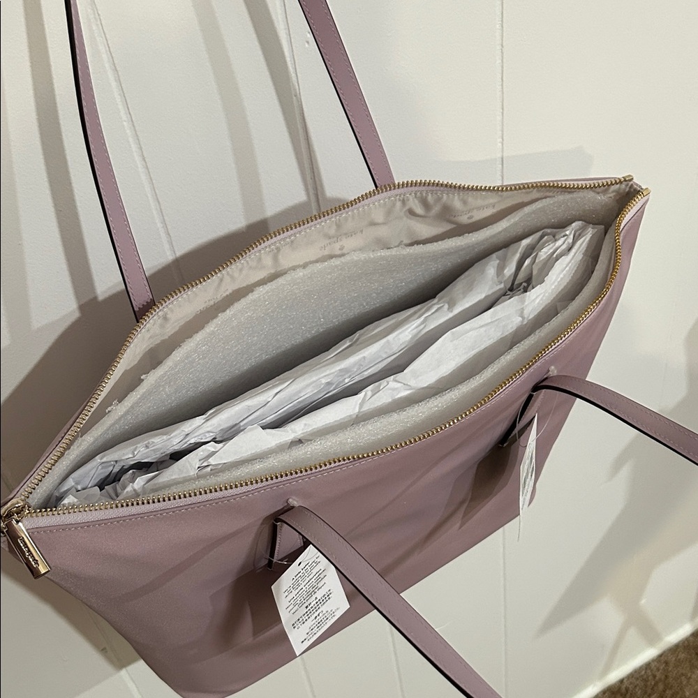 Kate Spade Kitt Nylon Medium Tote Bag in Lavender Smoke NWT - Picture 8 of 10